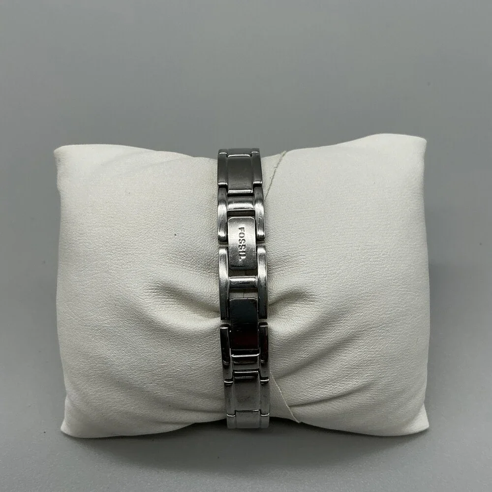 Fossil F2 Womens Watch 22mm Green Dial Silver Tone ES-9319 New Battery 6.25